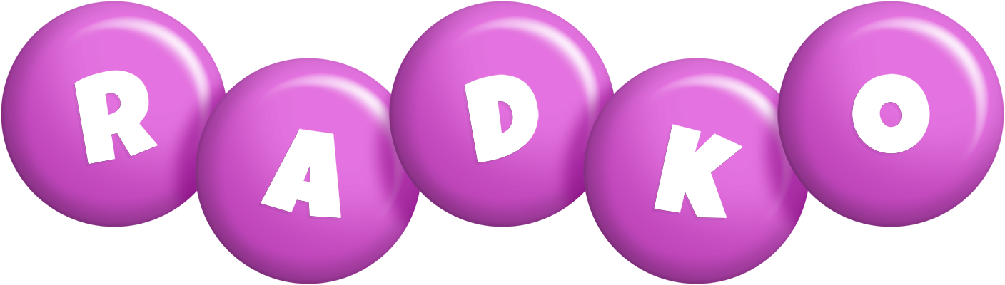 Radko candy-purple logo