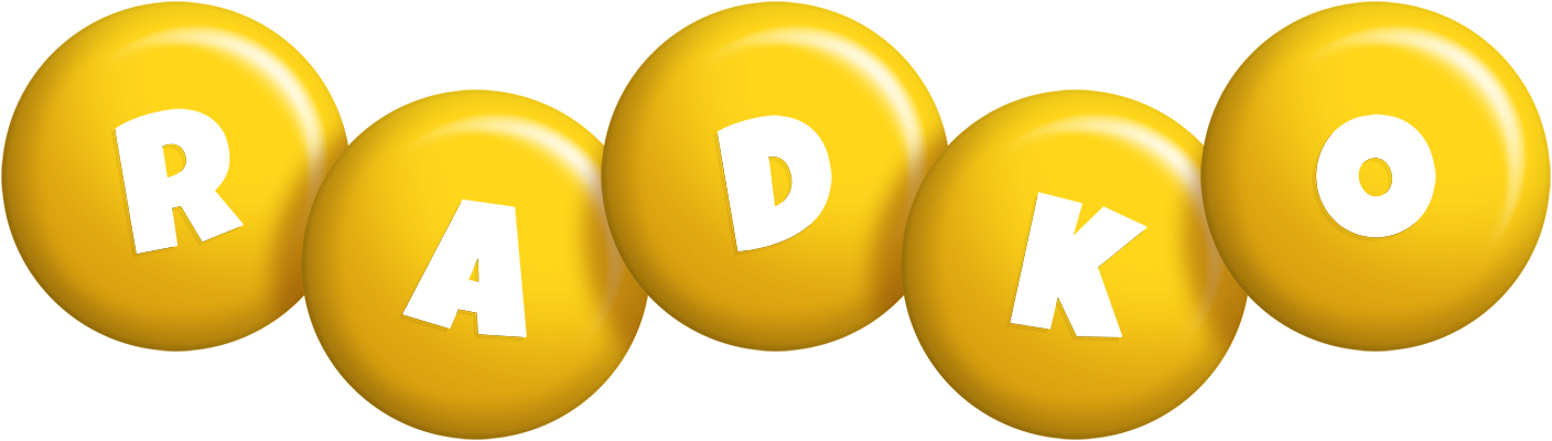 Radko candy-yellow logo