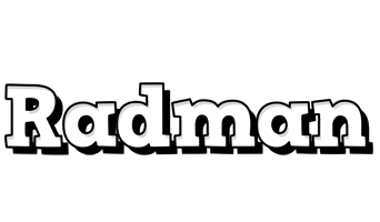 Radman snowing logo