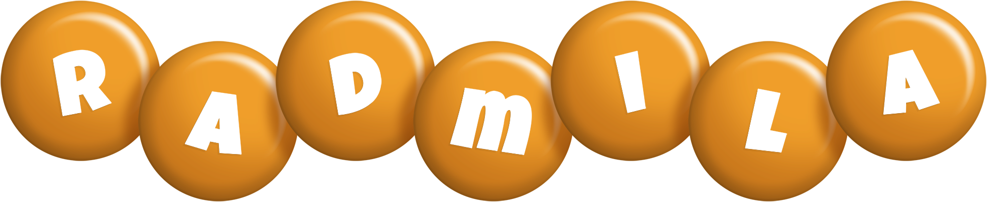 Radmila candy-orange logo