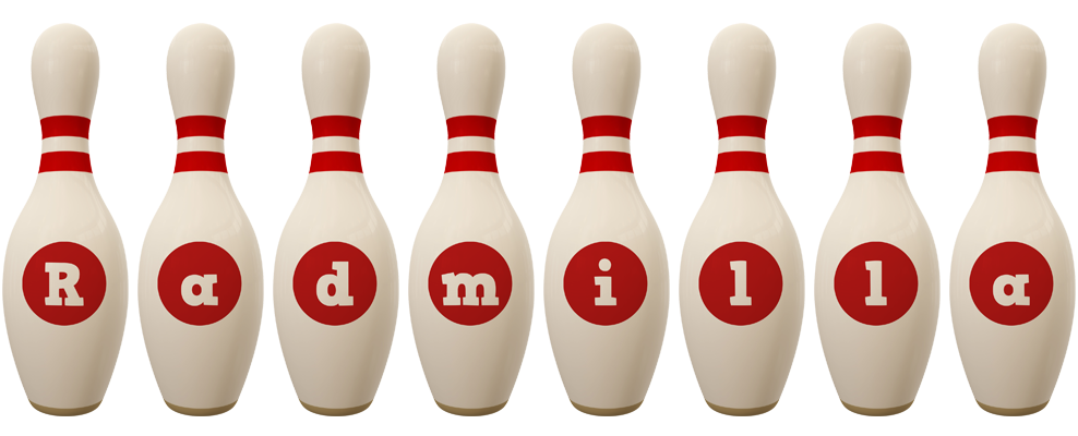 Radmilla bowling-pin logo