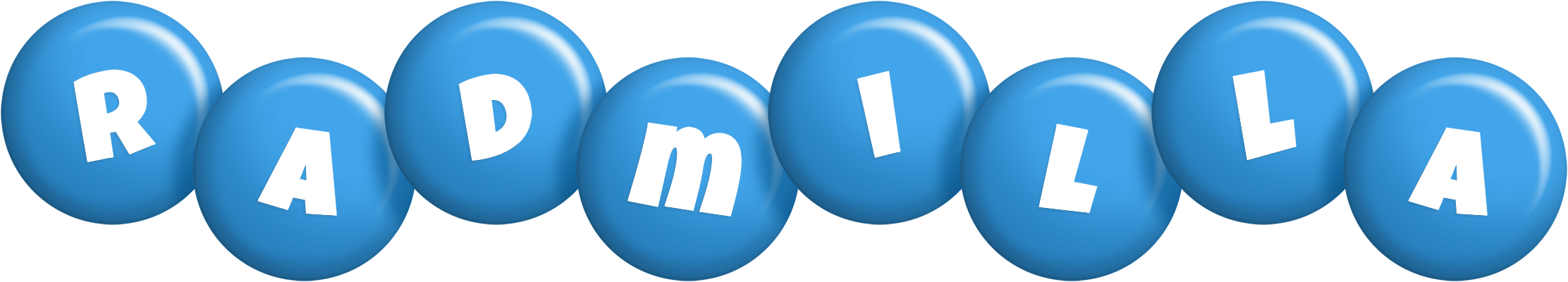 Radmilla candy-blue logo
