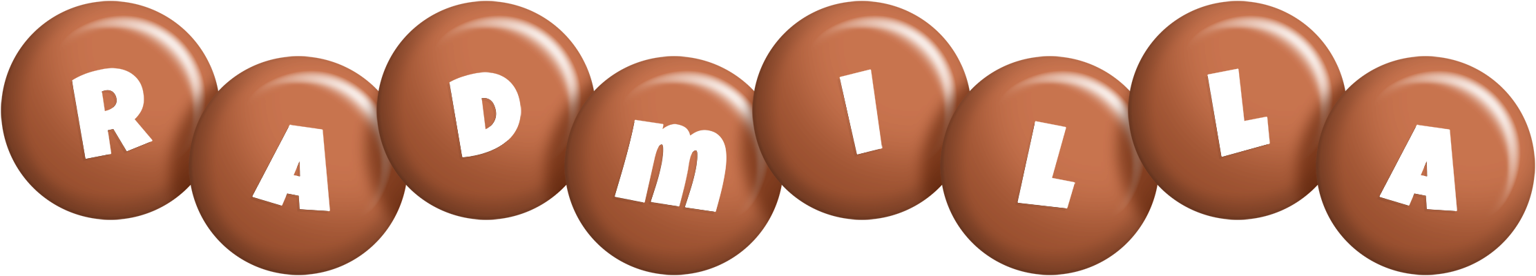 Radmilla candy-brown logo