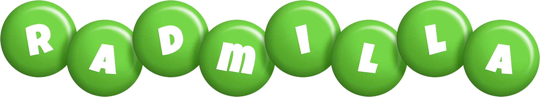 Radmilla candy-green logo