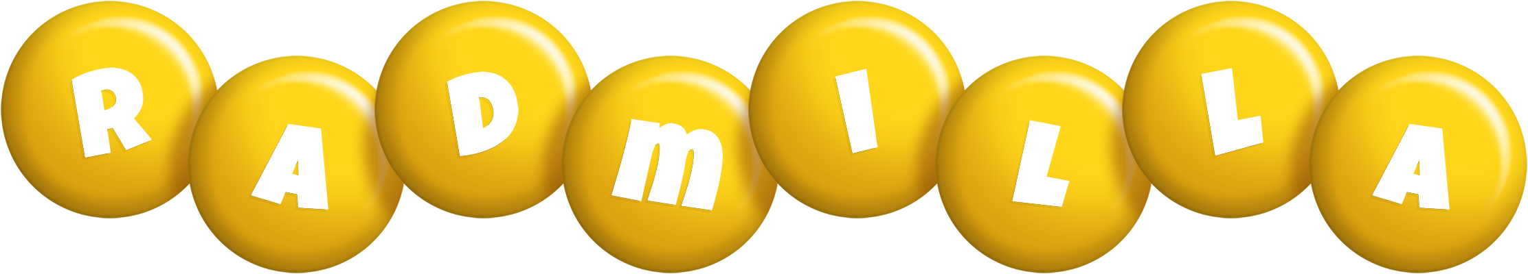 Radmilla candy-yellow logo
