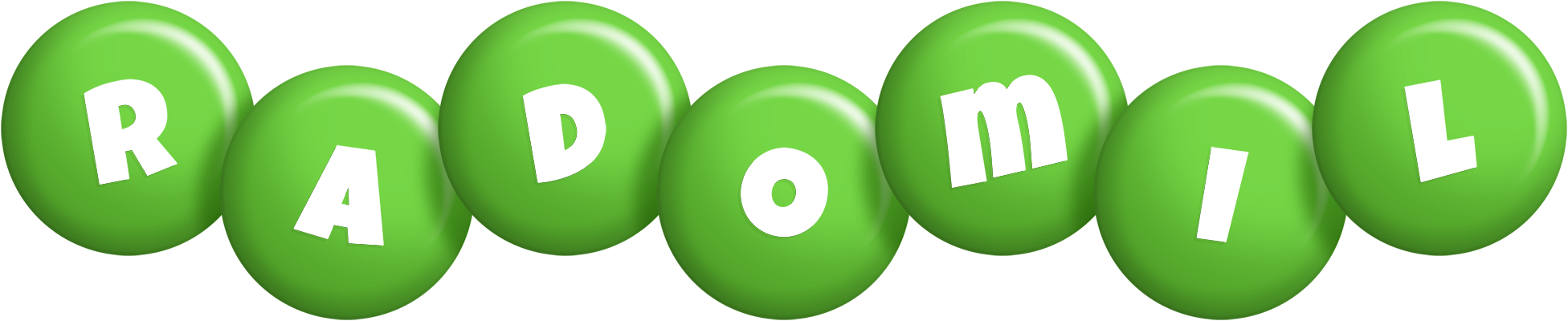 Radomil candy-green logo