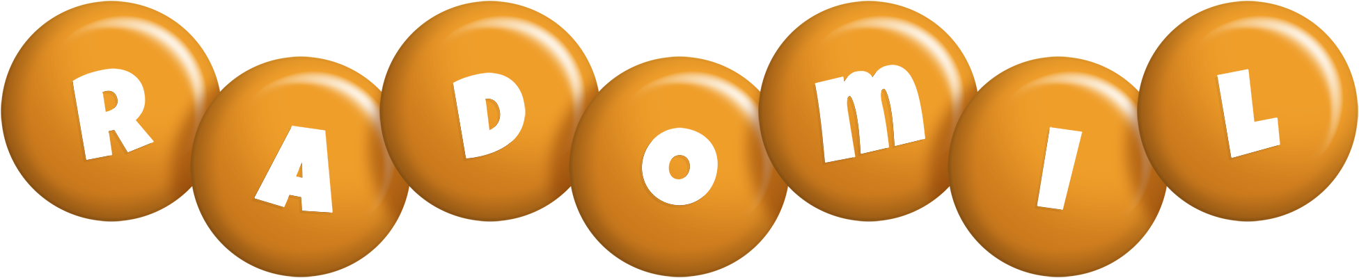 Radomil candy-orange logo