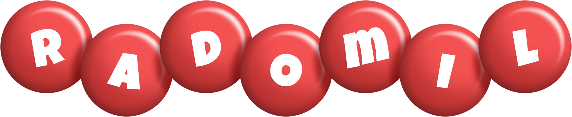 Radomil candy-red logo