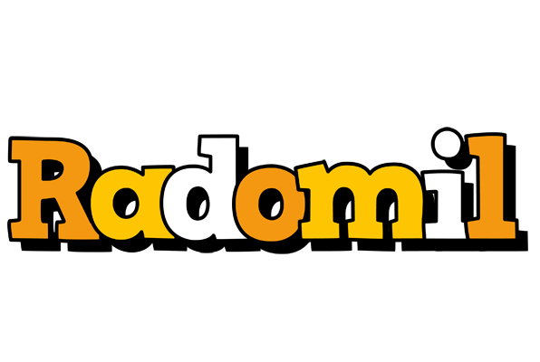 Radomil cartoon logo