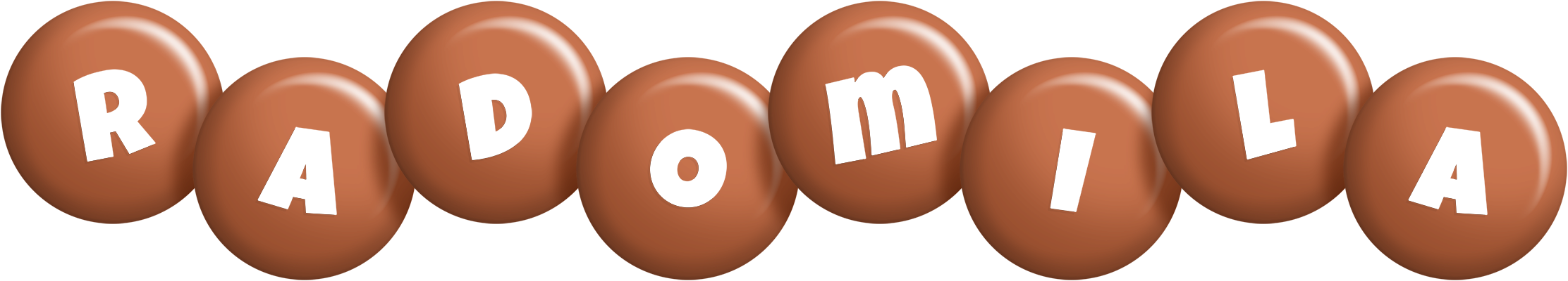 Radomila candy-brown logo