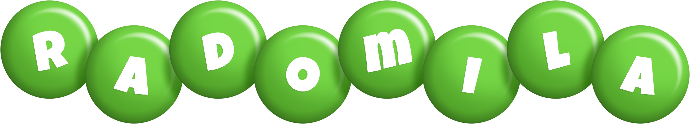 Radomila candy-green logo