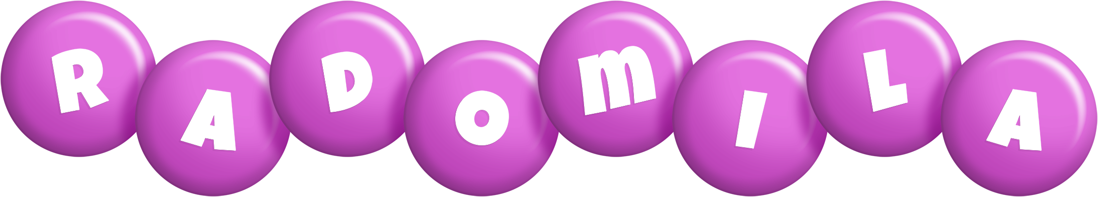 Radomila candy-purple logo