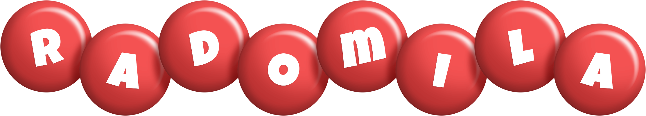 Radomila candy-red logo