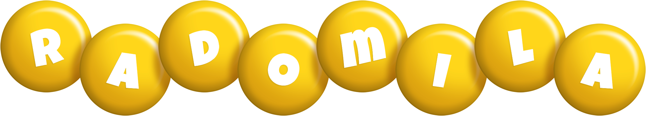 Radomila candy-yellow logo