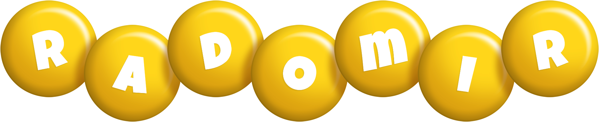 Radomir candy-yellow logo