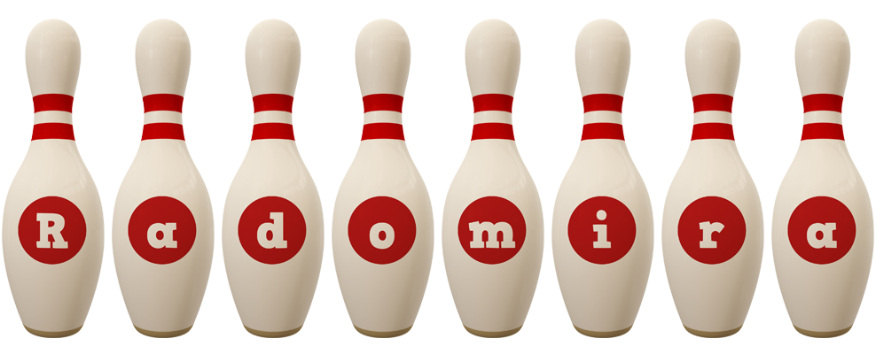 Radomira bowling-pin logo