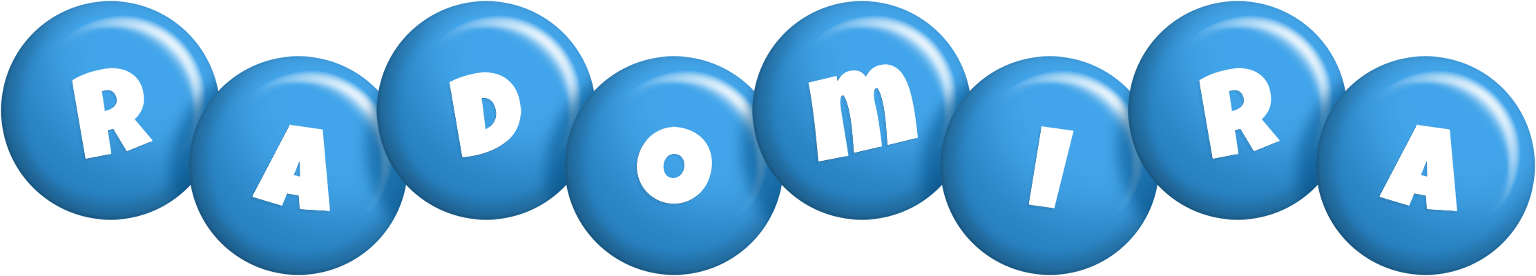 Radomira candy-blue logo
