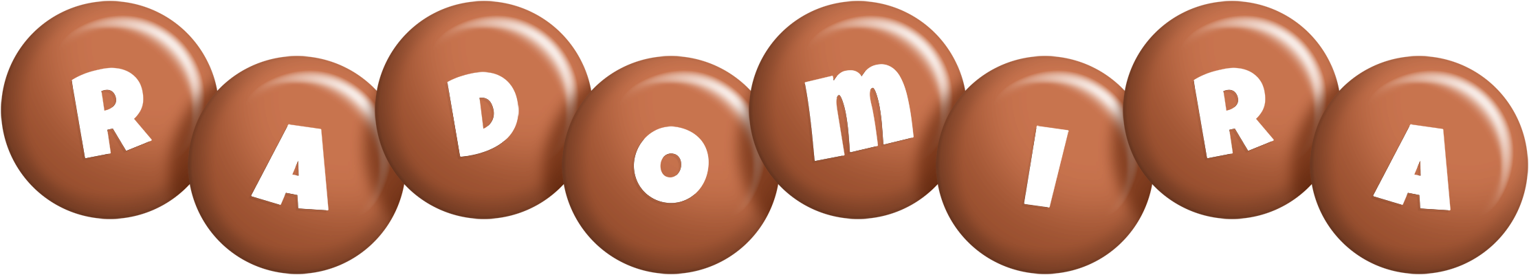 Radomira candy-brown logo