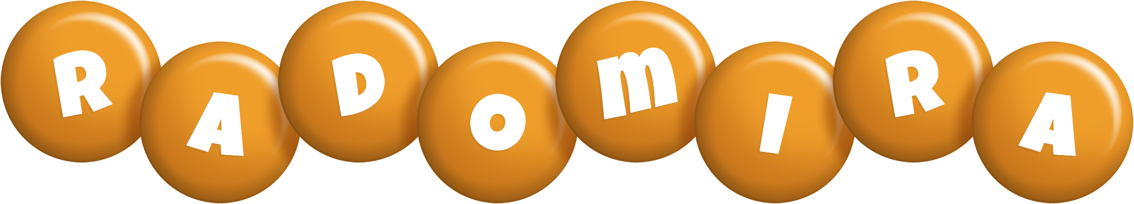 Radomira candy-orange logo