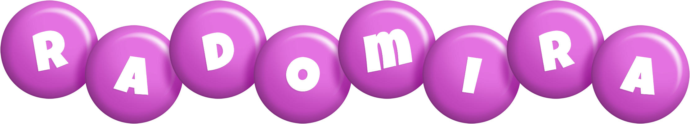 Radomira candy-purple logo