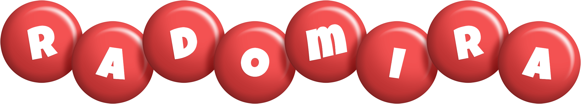 Radomira candy-red logo