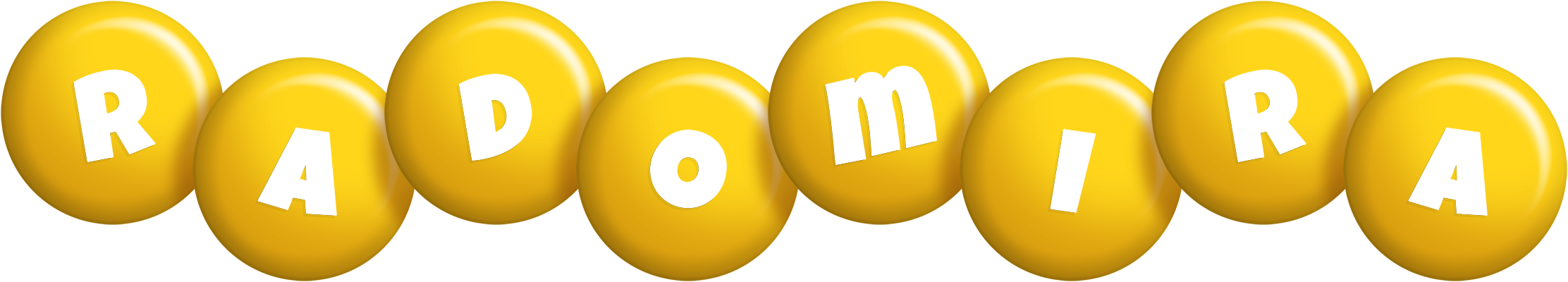 Radomira candy-yellow logo