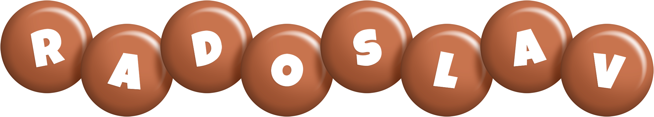 Radoslav candy-brown logo