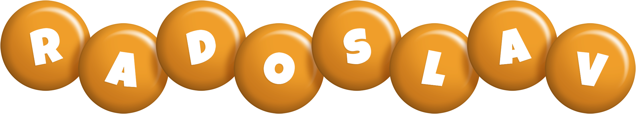 Radoslav candy-orange logo