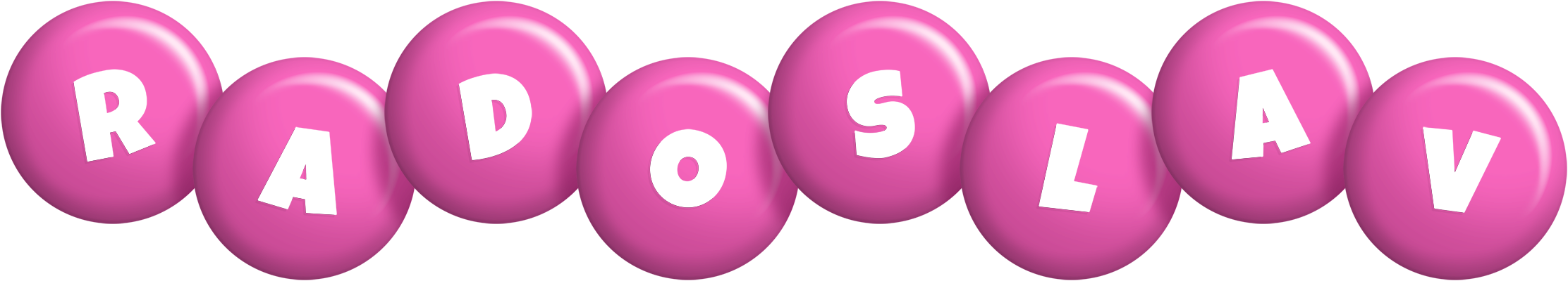 Radoslav candy-pink logo