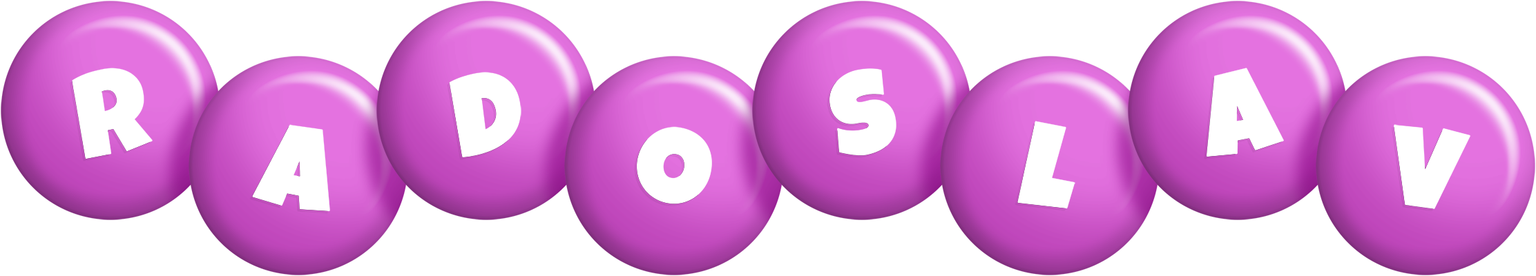 Radoslav candy-purple logo
