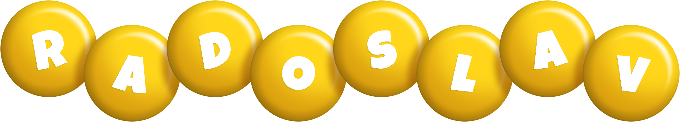 Radoslav candy-yellow logo
