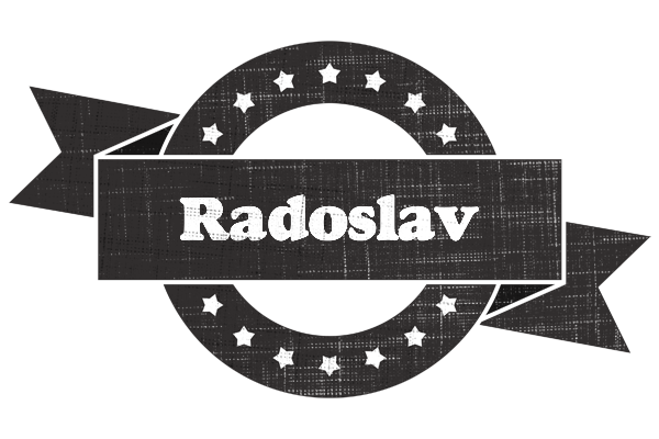 Radoslav grunge logo