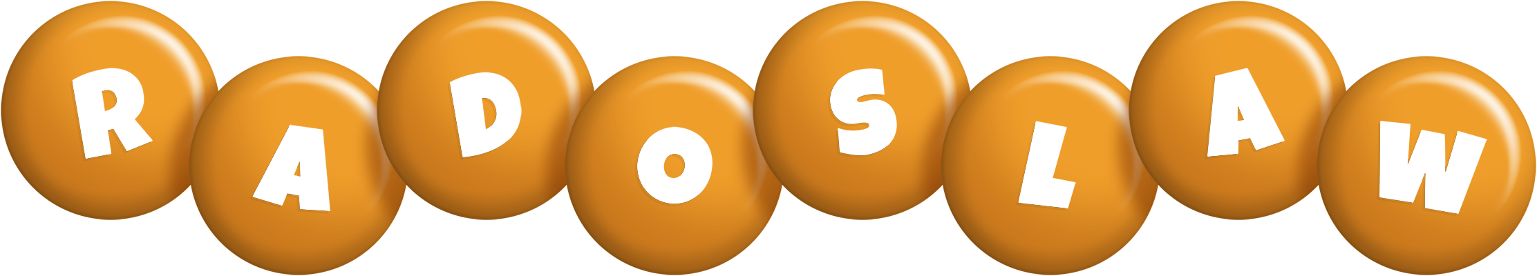 Radoslaw candy-orange logo