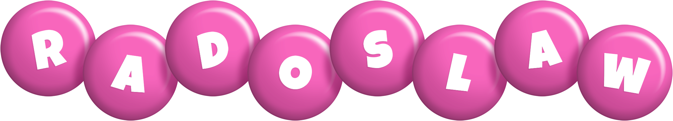 Radoslaw candy-pink logo