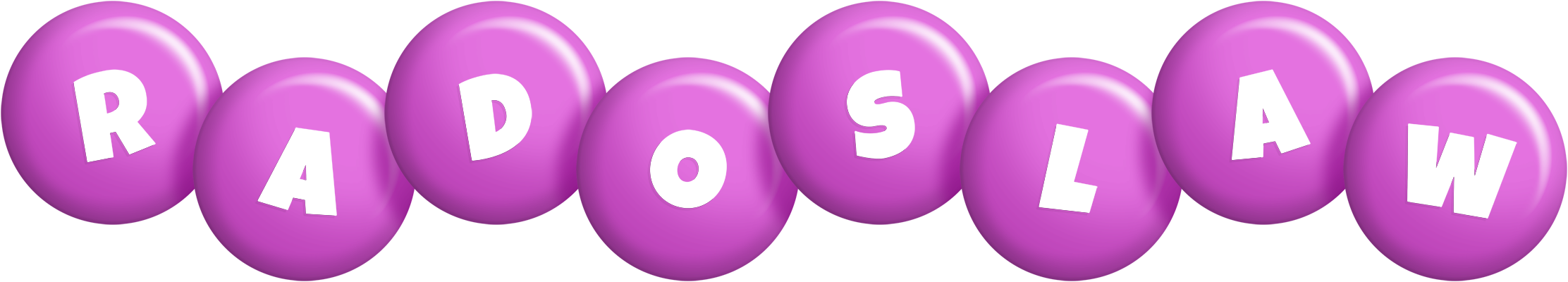 Radoslaw candy-purple logo