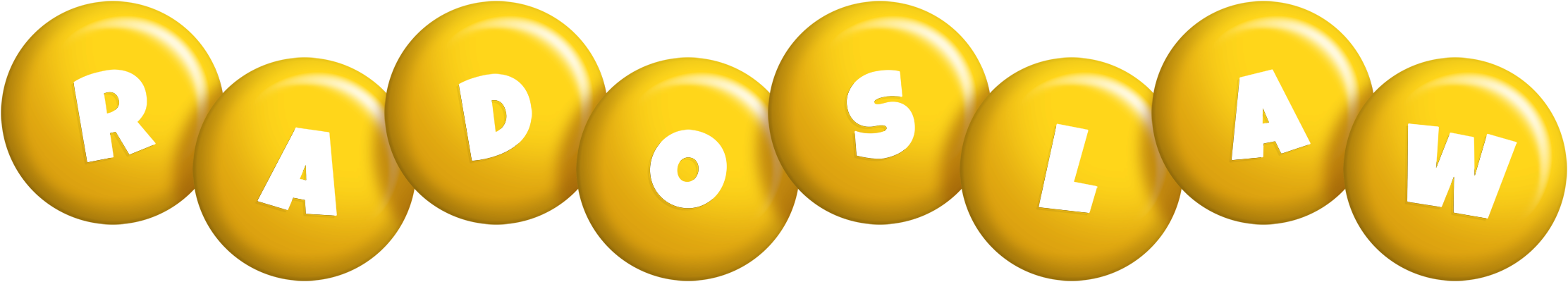 Radoslaw candy-yellow logo