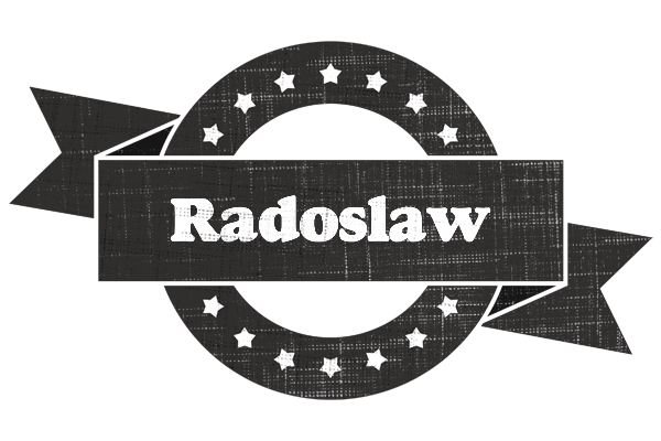 Radoslaw grunge logo