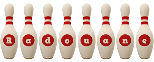 Radouane bowling-pin logo