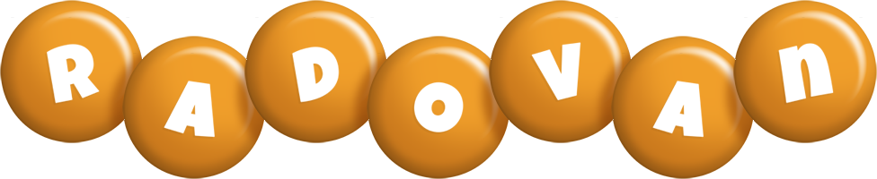 Radovan candy-orange logo