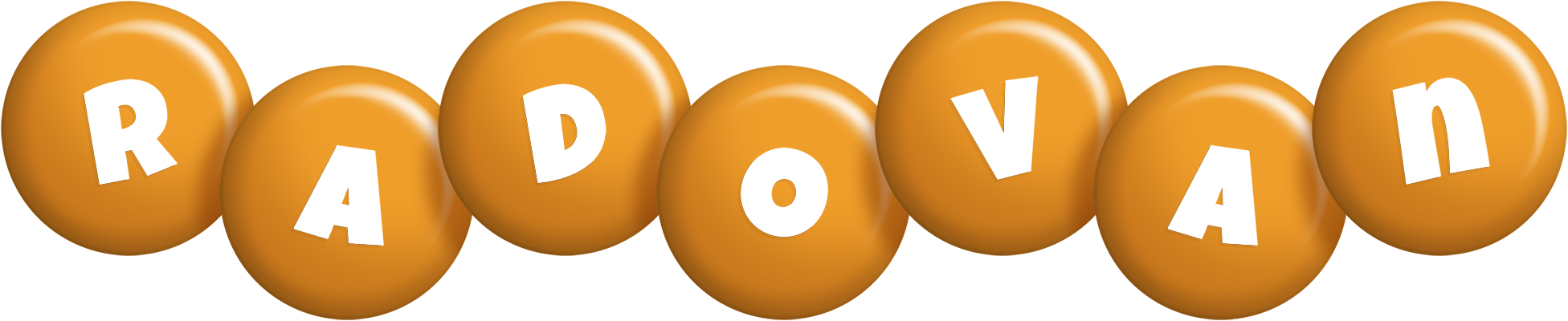 Radovan candy-orange logo