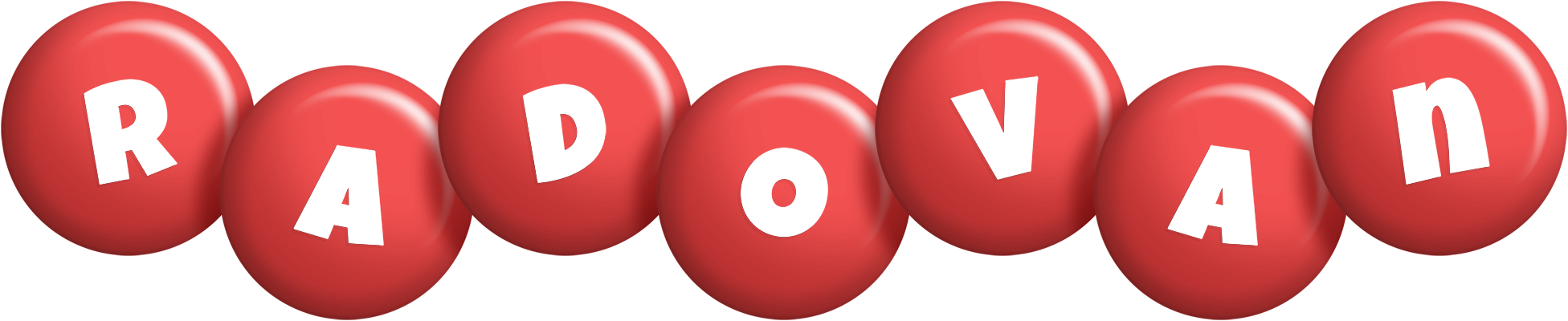 Radovan candy-red logo