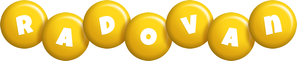 Radovan candy-yellow logo