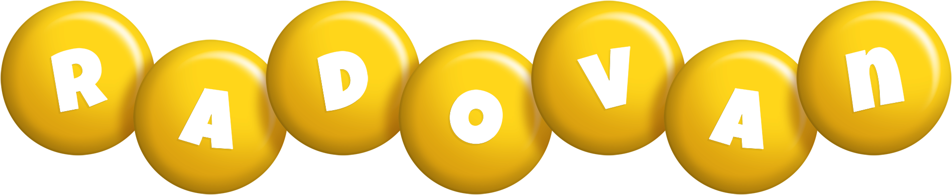 Radovan candy-yellow logo