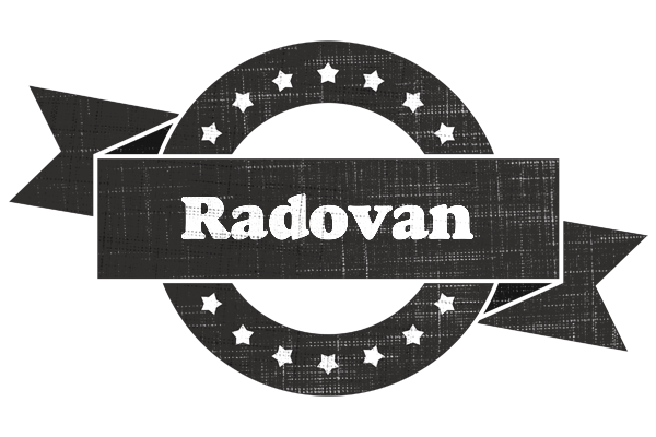 Radovan grunge logo