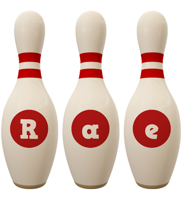 Rae bowling-pin logo