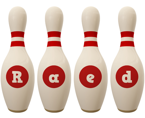 Raed bowling-pin logo