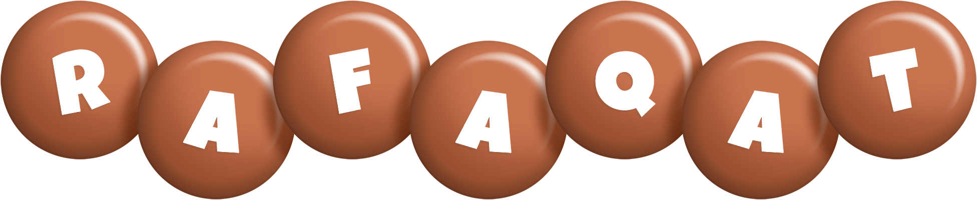 Rafaqat candy-brown logo