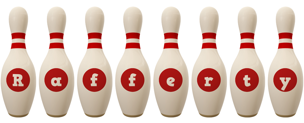 Rafferty bowling-pin logo