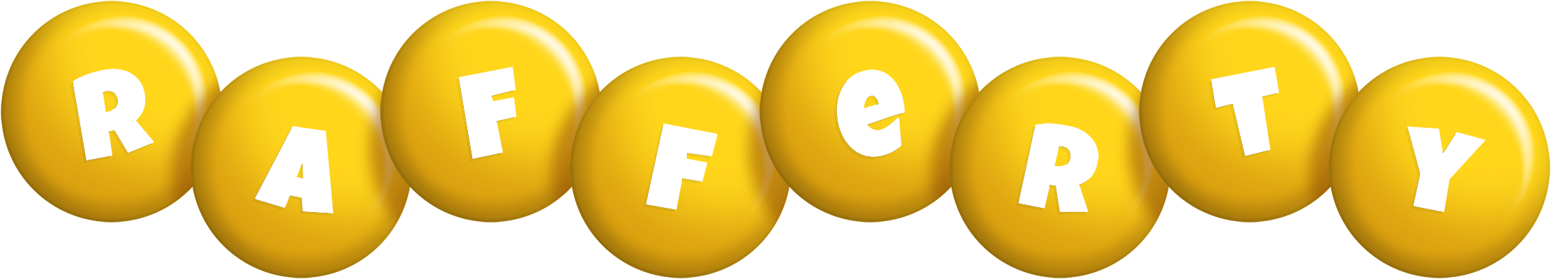 Rafferty candy-yellow logo