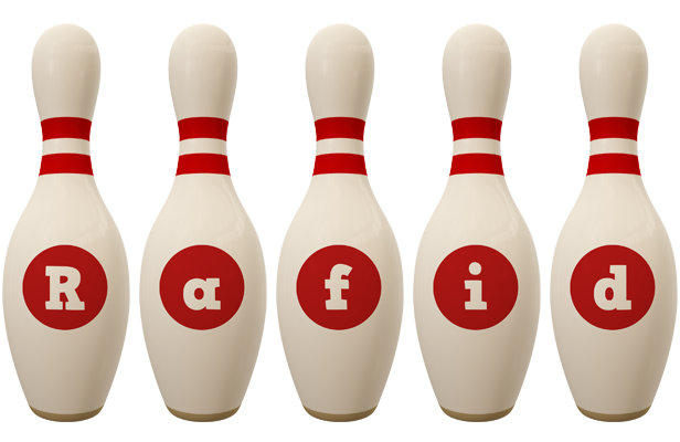Rafid bowling-pin logo